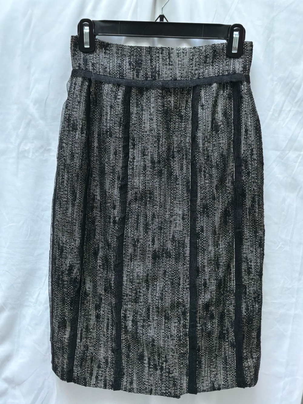 Fendi Tweed and Lace Pencil Skirt IT42